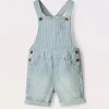 Blukids Salopette in cotone stretch a righe neonato- Completini