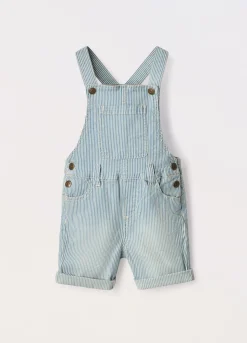 Blukids Salopette in cotone stretch a righe neonato- Completini
