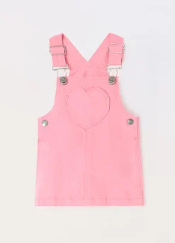 Blukids Salopette in denim di cotone stretch neonata- Vestitini