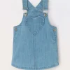 Blukids Salopette in denim di cotone stretch neonata- Vestitini