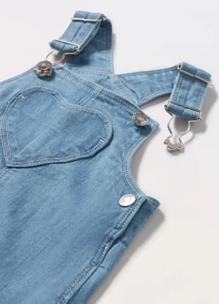 Blukids Salopette in denim di cotone stretch neonata- Vestitini