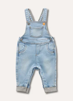 Blukids Salopette in denim neonato- Jeans