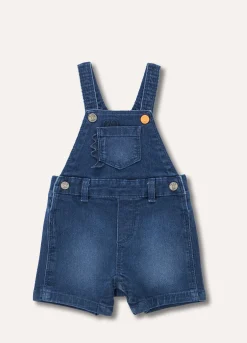 Blukids Salopette in denim neonato- Jeans