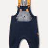 Blukids Salopette in puro cotone con applicazioni neonato- Completini