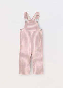 Blukids Salopette in twill di puro cotone neonata- Pantaloni