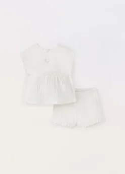 Blukids Set in jersey di cotone stretch neonata- Completini