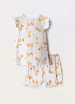 Blukids Set pigiama corto in jersey di puro cotone neonata- Pigiami