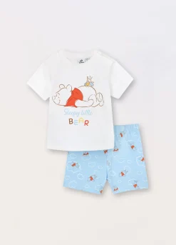 Blukids Set pigiama corto in jersey di puro cotone neonato- Pigiami