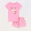 Blukids Set pigiama corto in jersey di puro cotone bambina- Pigiami