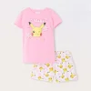 Blukids Set pigiama corto in jersey di puro cotone bambina- Pigiami