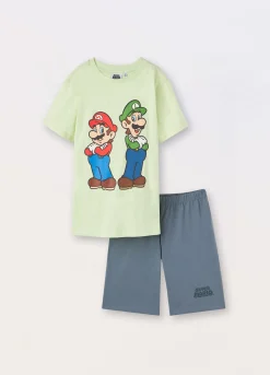 Blukids Set pigiama corto in jersey di puro cotone bambino-Bambino Pigiami