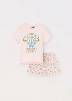 Blukids Set pigiama corto in jersey di puro cotone bambina- Pigiami