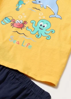 Blukids Set pigiama corto in jersey di puro cotone neonato- Pigiami