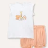 Blukids Set pigiama corto in puro cotone neonata- Pigiami