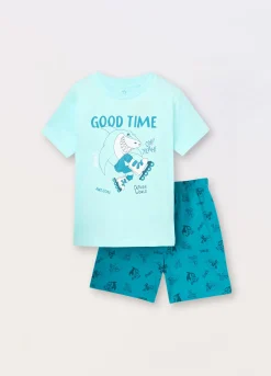Blukids Set pigiama corto in puro cotone bambino-Bambino Pigiami