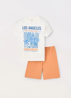 Blukids Set pigiama corto in puro cotone bambino-Bambino Pigiami