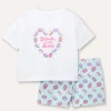 Blukids Set Pigiama corto in puro cotone ragazza- Pigiami