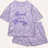 Blukids Set Pigiama corto in puro cotone ragazza- Pigiami