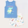 Blukids Set pigiama corto in puro cotone neonato- Pigiami