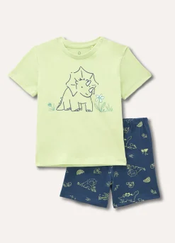 Blukids Set pigiama corto in puro cotone neonato- Pigiami