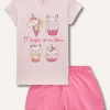 Blukids Set pigiama corto in puro cotone bambina- Pigiami
