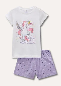 Blukids Set pigiama corto in puro cotone bambina- Pigiami