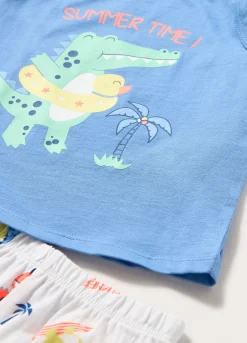 Blukids Set pigiama corto in puro cotone neonato- Pigiami