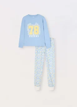 Blukids Set pigiama in jersey di puro cotone bambina- Pigiami