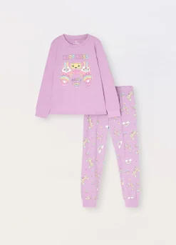 Blukids Set pigiama in jersey di puro cotone bambina- Pigiami
