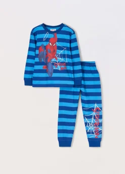 Blukids Set pigiama in jersey di puro cotone bambino Spider-Man-Bambino Pigiami
