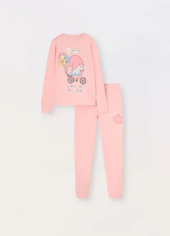 Blukids Set pigiama in jersey di puro cotone ragazza- Pigiami