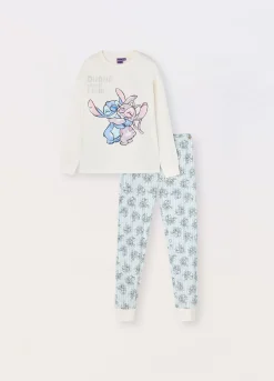 Blukids Set pigiama in jersey di puro cotone ragazza Stitch- Pigiami