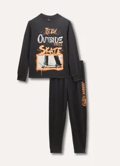 Blukids Set pigiama lungo in cotone ragazzo- Pigiami