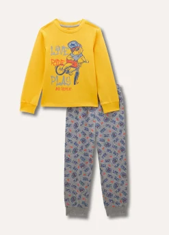 Blukids Set pigiama lungo in cotone bambino-Bambino Pigiami