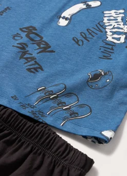 Blukids Set pigiama lungo in jersey di puro cotone ragazzo- Pigiami