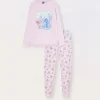 Blukids Set pigiama lungo in puro cotone ragazza Stitch- Pigiami