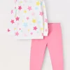 Blukids Set pigiama lungo in puro cotone organico neonata- Pigiami