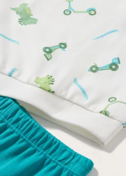 Blukids Set pigiama lungo in puro cotone organico neonato- Pigiami