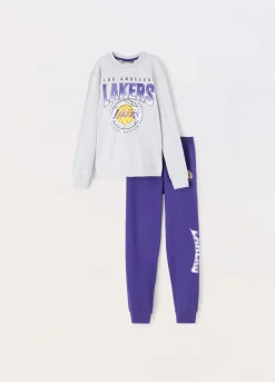 Blukids Set pigiama lungo NBA in cotone ragazzo- Pigiami