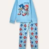 Blukids Set pigiama lungo Sonic in puro cotone bambino-Bambino Pigiami