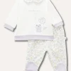 Blukids Set t-shirt + ghettine in puro cotone neonata- Completini