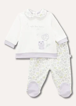 Blukids Set t-shirt + ghettine in puro cotone neonata- Completini