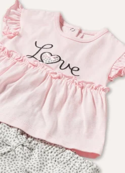 Blukids Set t-shirt + shorts in puro cotone neonata- Completini