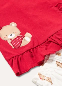 Blukids Set t-shirt e pantaloncini in cotone stretch neonata- Completini