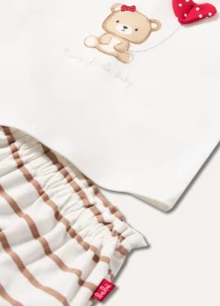 Blukids Set t-shirt e pantaloncini in cotone stretch neonata- Completini