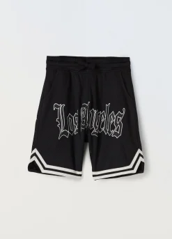 Blukids Short in mesh con stampa ragazzo- Pantaloni