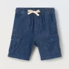 Blukids Shorts cargo in denim di puro cotone bambino-Bambino Jeans