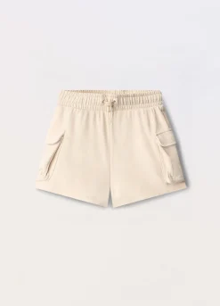 Blukids Shorts cargo in french terry di misto cotone ragazza- Pantaloni