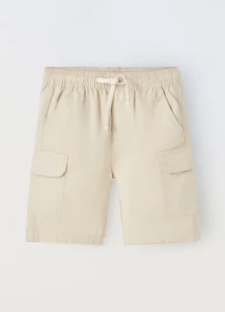 Blukids Shorts cargo in puro cotone bambino-Bambino Pantaloni