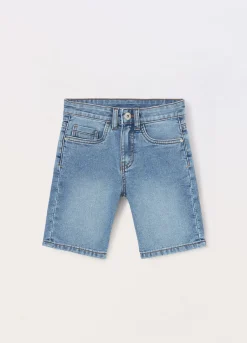 Blukids Shorts denim stretch bambino-Bambino Pantaloni